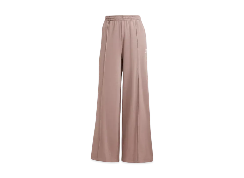adidas 3-Stripes Loose French Terry Wide Leg Pants "Trace Brown"