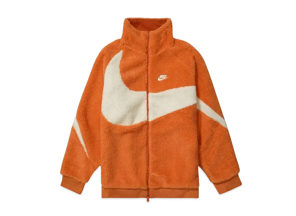Nike Big Swoosh Reversible Boa Jacket "Hot Curry"