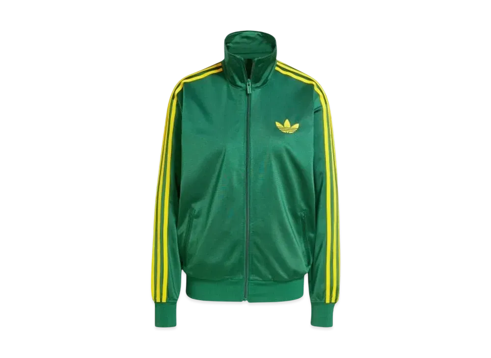 adidas Adicolor Classic Firebird Loose Track Top "Collegiate Green/Crew Yellow"