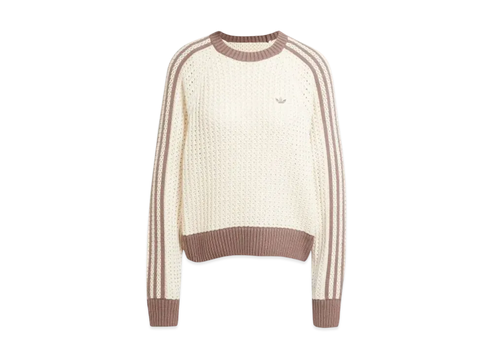 adidas Adicolor Knit Crewneck Sweater "Wonder White"