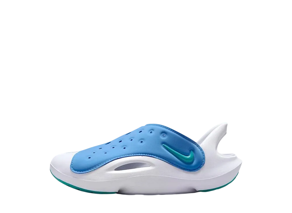 ナイキ PS アクアスウッシュ サンダル "ブルー ビヨンド/ホワイト/ダスティ カクタス" (キッズ)