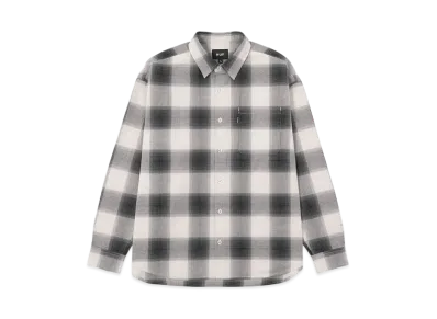 HUF OG Logo Ombre Plaid LS Shirt "Gray"
