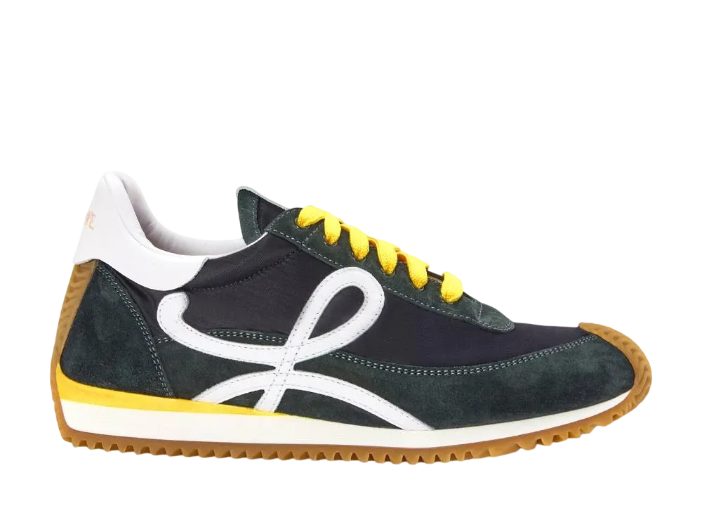 ロエベ フローランナー 2.0 ナイロン&スウェード "ブラック/ホワイト/カーキ"