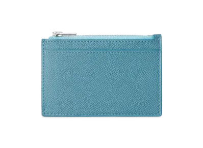 everyone x TOMO NARIAI Small Leather Wallet "Turquoise Gray"
