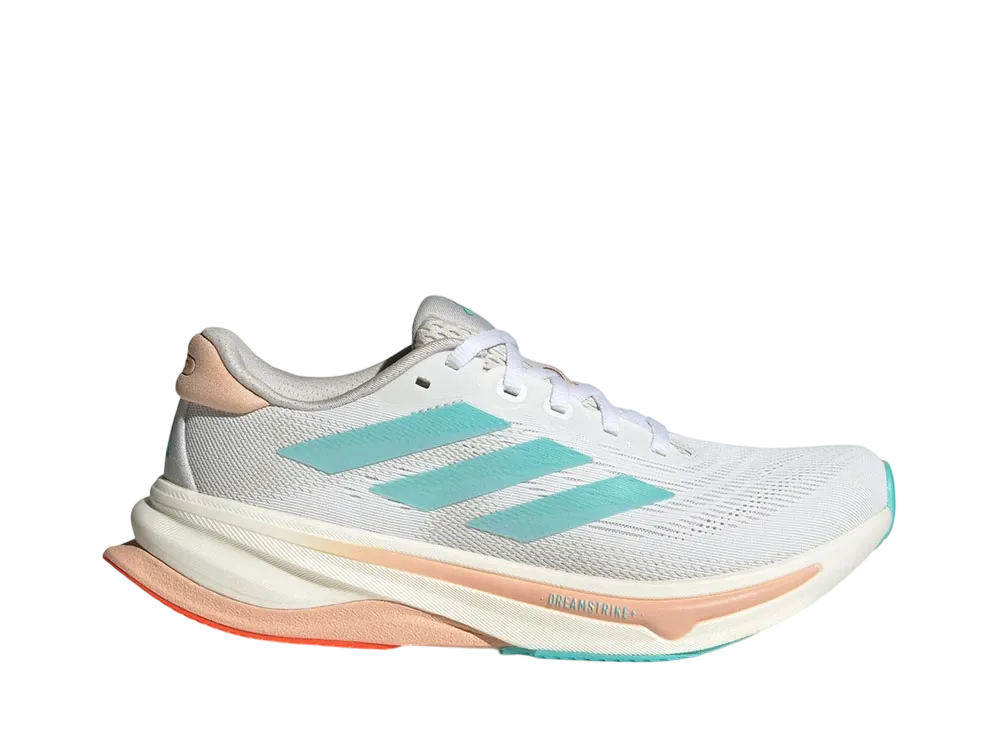 アディダス ウィメンズ スーパーノヴァ ソリューション2.0 ランニング "クラウドホワイト/フラッシュアクア/パウダーコーラル"