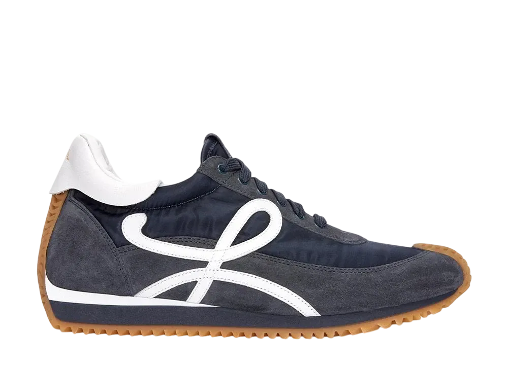 LOEWE Flow Runner in Nylon and Suede "Dark Navy"