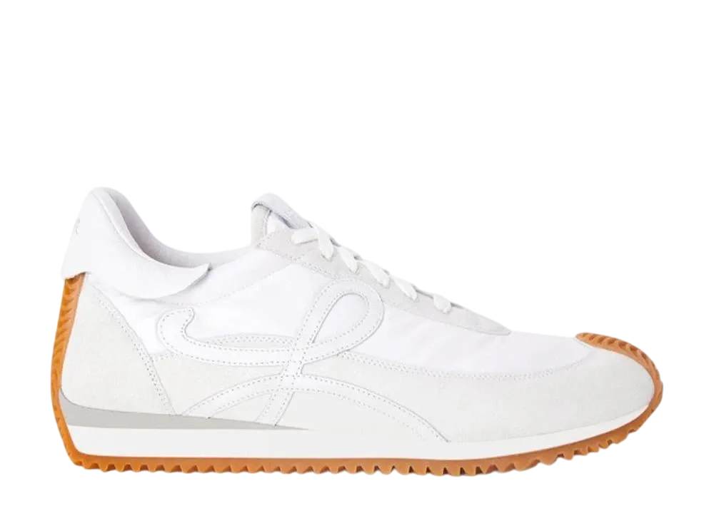 LOEWE Flow Runner in Nylon and Suede "White"