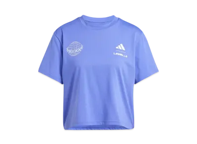 adidas Les Mills Team Graphic Short Sleeve T-shirt "Semi Cobalt Blue"