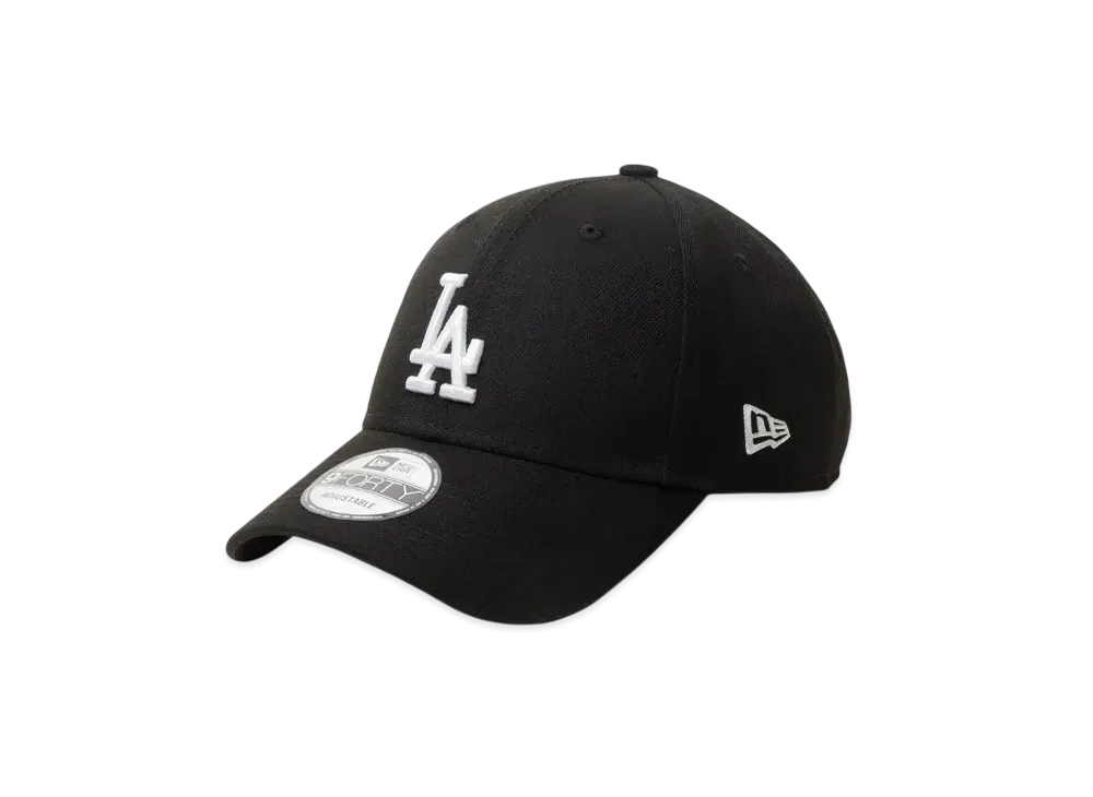 NEW ERA 9Forty MLB Woven Label Los Angeles Dodgers "Black"