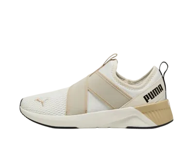 Puma Women's Softride Harli Slip-On "Warm White/Toasted Almond/Puma Black"