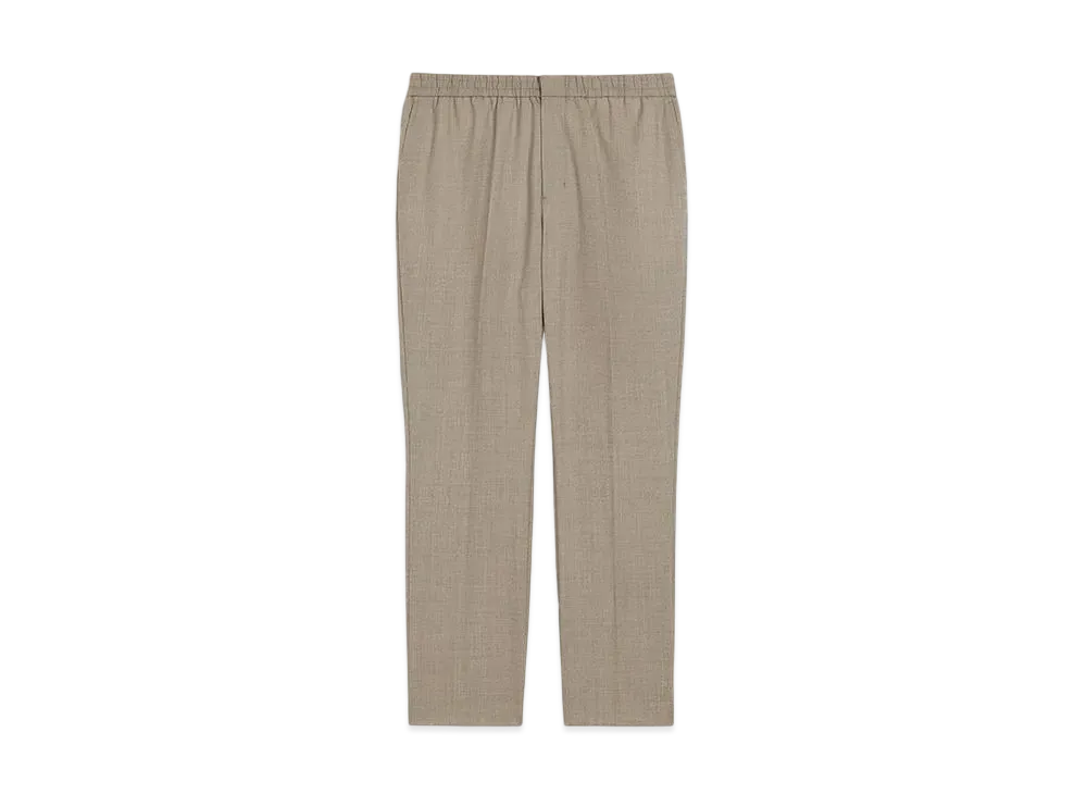 AMI PARIS Wool Elastic-Waist Pants "Cendre"