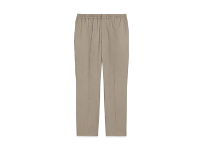 AMI PARIS Wool Elastic-Waist Pants "Cendre"