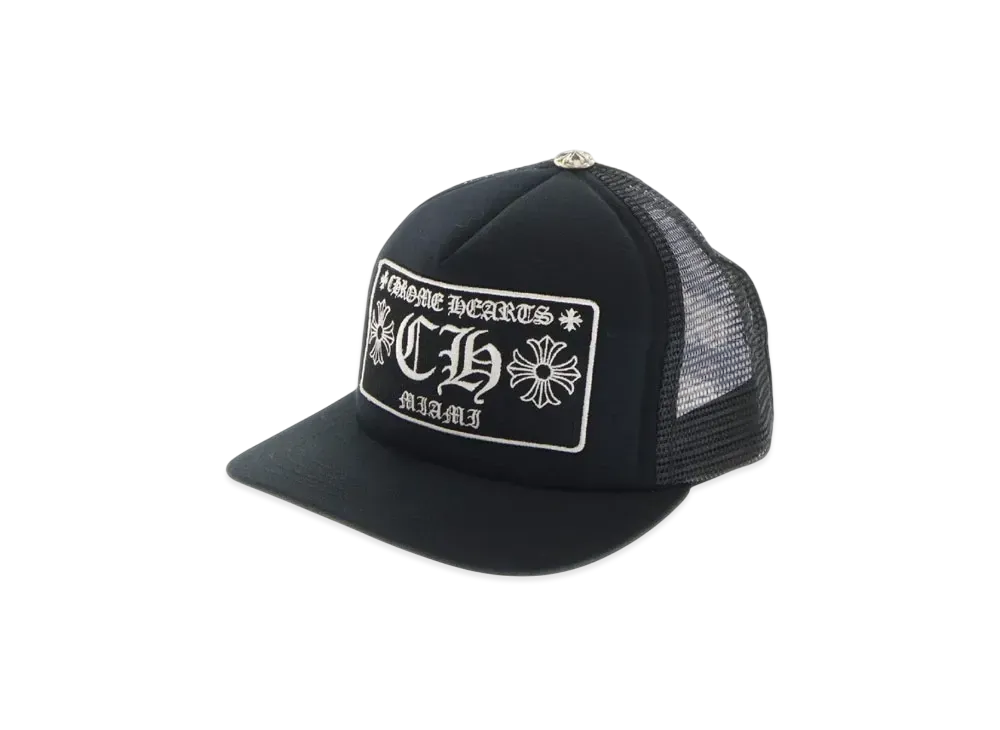 Chrome Hearts Miami Exclusive CH Logo Trucker Cap "Black"