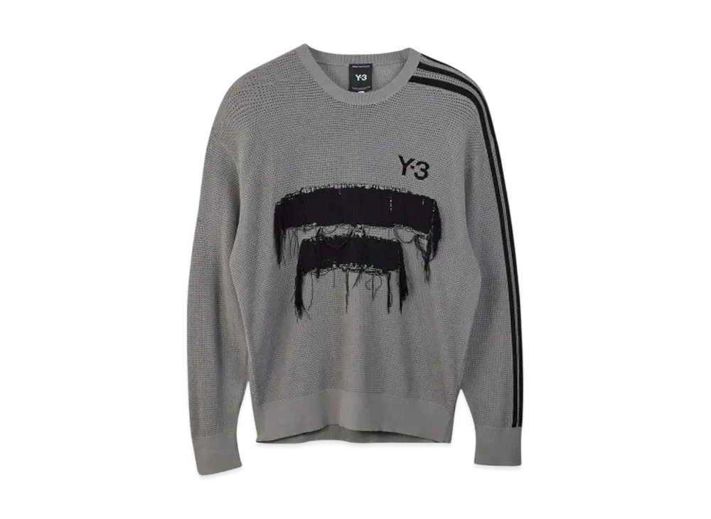 Y-3 U Graphic Knit Crew "Charcoal Solid Grey"
