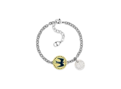 Dior and Hylton Nel Charm Bracelet Brass with Resin "Silver/Yellow/Blue"