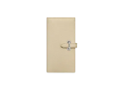 Dior Normandie Vertical Bifold Wallet Dior Icons Calfskin "Beige"