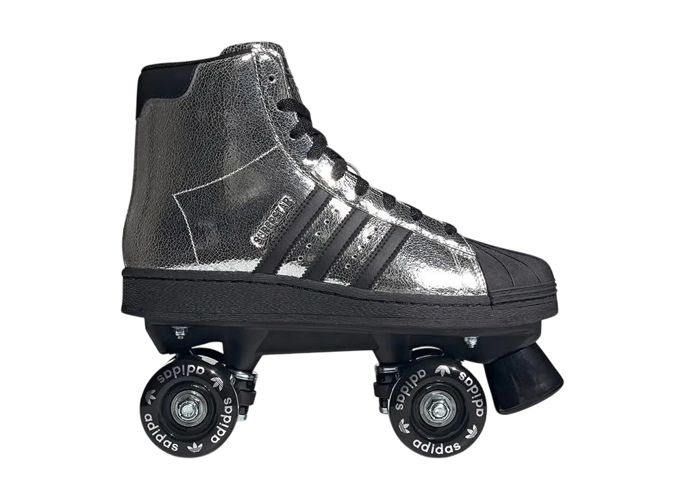 adidas Women's Superstar 82 Roller Skates "Silver Metallic/Core Black/Cloud White"