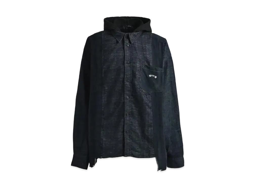 NEEDLES x BREATH 7 Cut Wide Shirt W/Hood "Black"