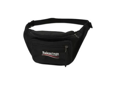 BALENCIAGA logo waist pouch "BLACK"