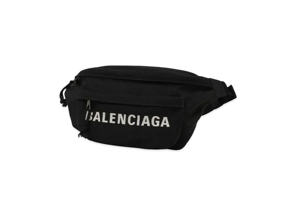 BALENCIAGA logo waist pouch "BLACK"