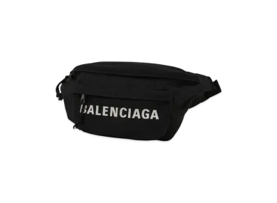 BALENCIAGA logo waist pouch "BLACK"