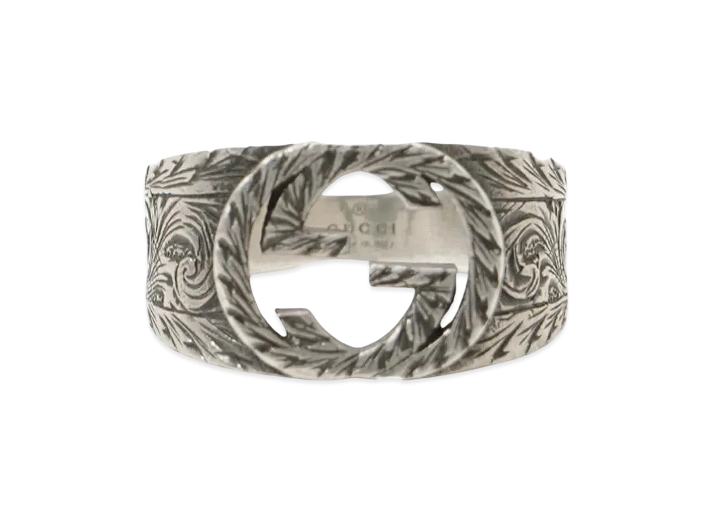 GUCCI Interlocking G Arabesque Ring "SILVER"