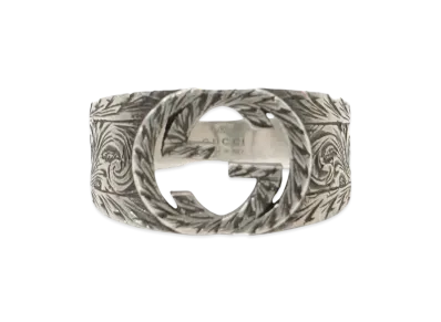 GUCCI Interlocking G Arabesque Ring "SILVER"