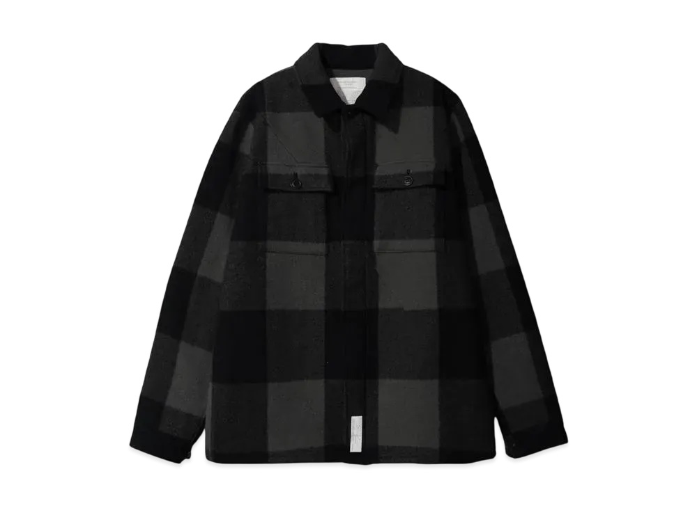 UNDERCOVERISM BLOCK CHECK WOOL SHIRT JACKET "GRAY"