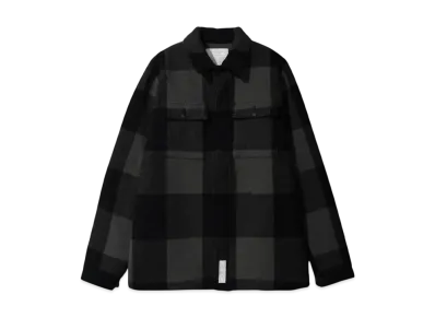 UNDERCOVERISM BLOCK CHECK WOOL SHIRT JACKET "GRAY"