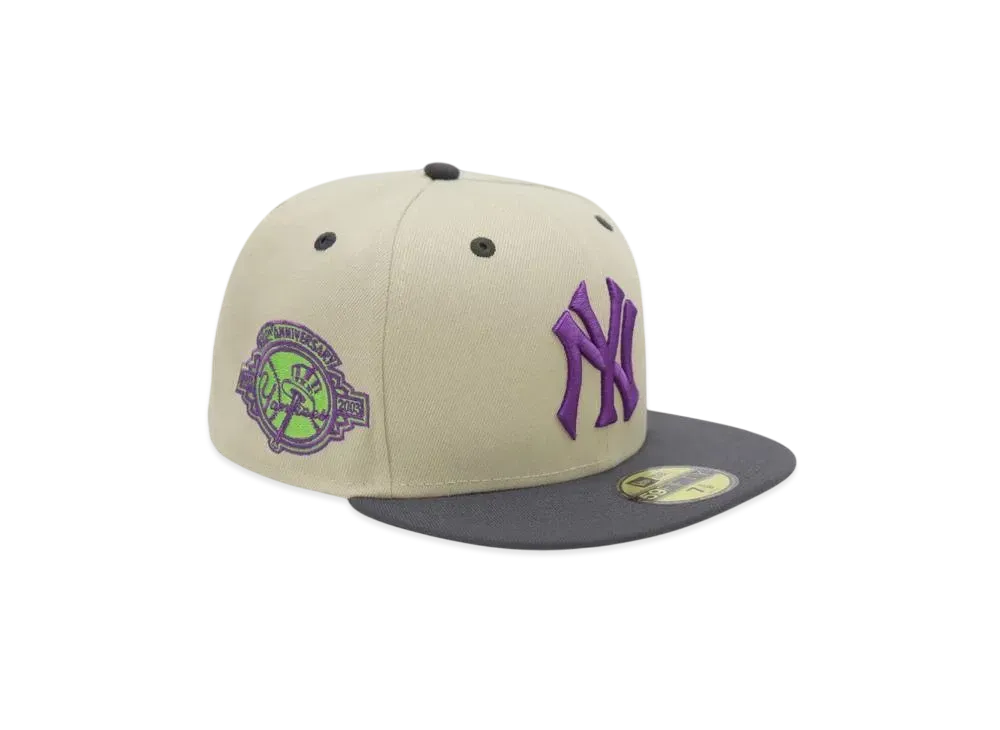 NEW ERA x THE CAP 59Fifty 'Purple Haze Pack 02' New York Yankees "Stone/Charcoal Gray"