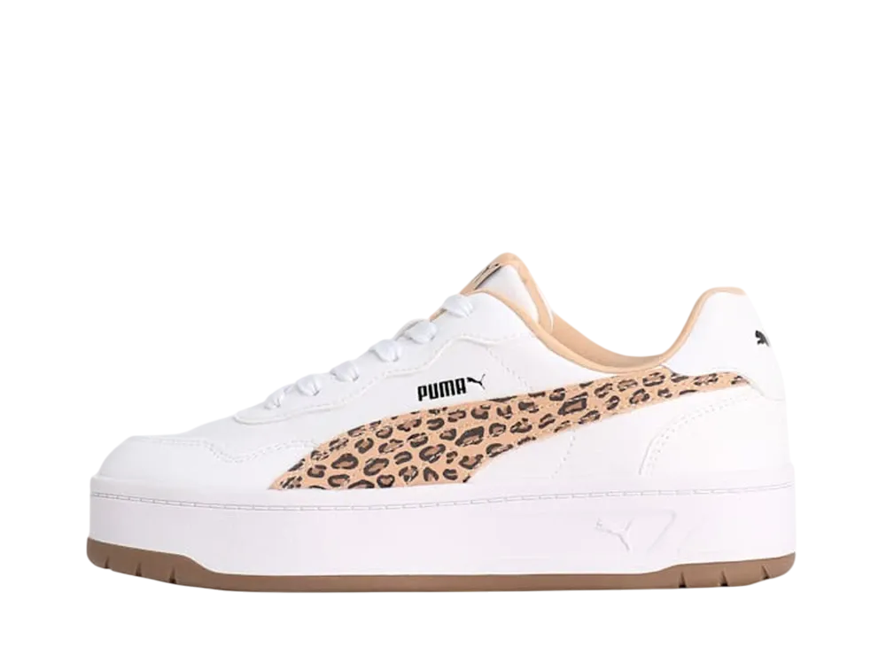 Puma Women's Court Lally Skye Leo "Puma White/Light Sand"