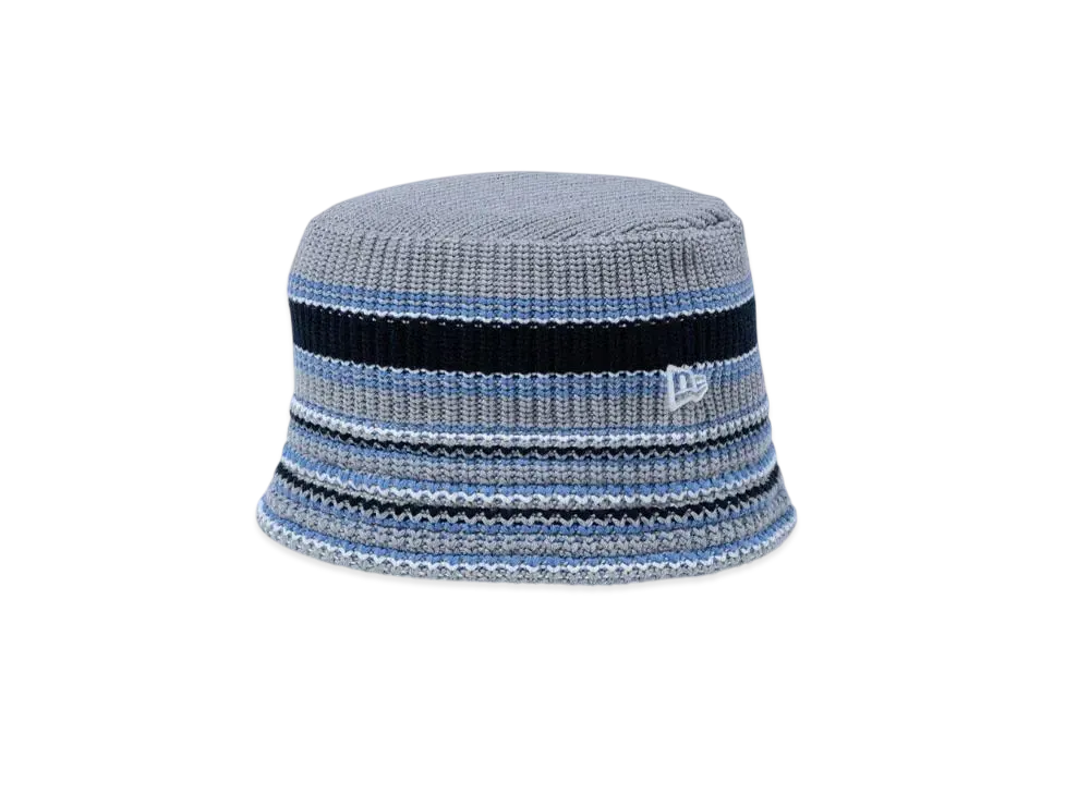 NEW ERA Knit Bucket Multi-Border "Light Gray"