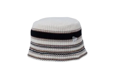 NEW ERA Knit Bucket Multi-Border "Off White"