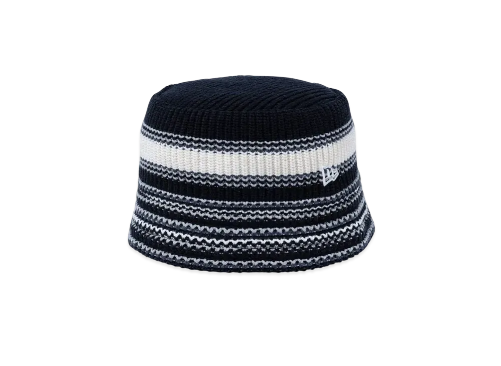 NEW ERA Knit Bucket Multi-Border "Black"