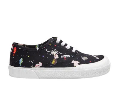 Suna Fujita × LOEWE Deep Sea Terra Vulca Lace-Up Sneaker in Canvas "Black/Multicolor"