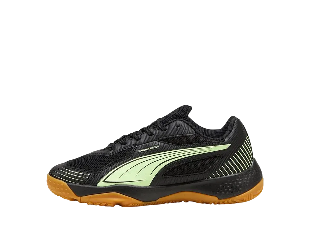 プーマ GS ソーラーフラッシュ3 インドア "プーマブラック/フィジーアップル" (キッズ)