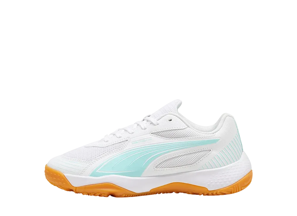 プーマ GS ソーラーフラッシュ3 インドア "プーマホワイト/エレクトリックペパーミント" (キッズ)