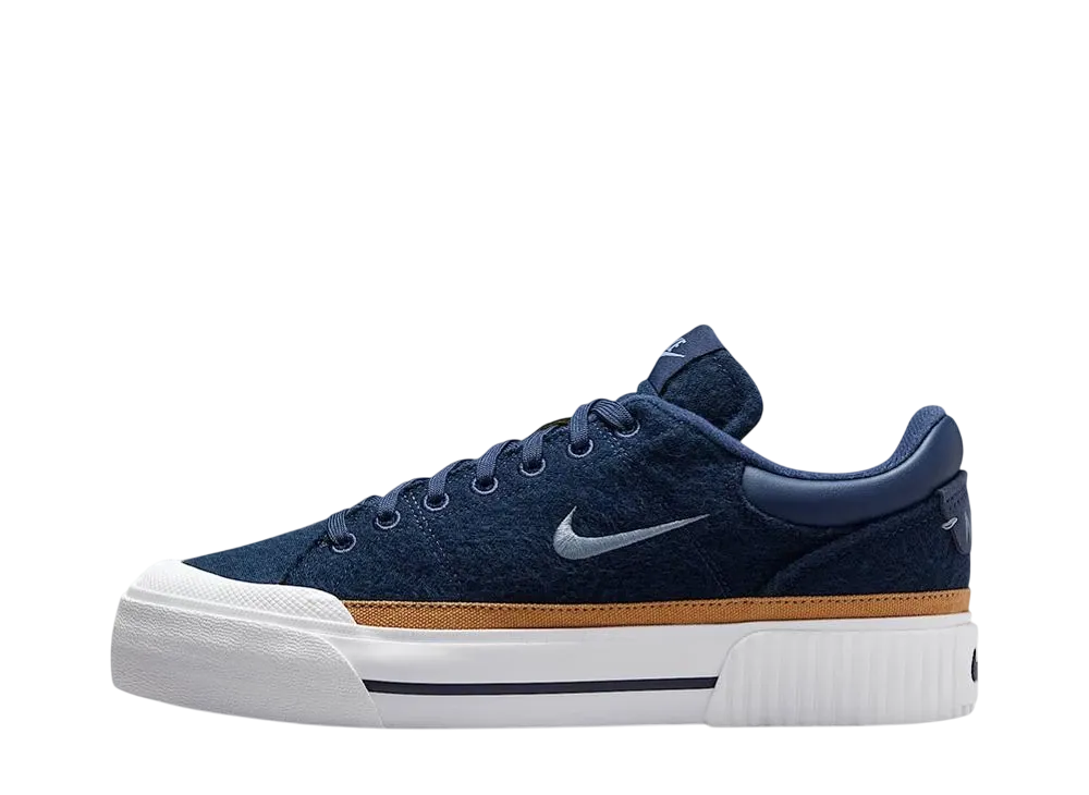 ナイキ ウィメンズ コートレガシー リフト "ミッドナイトネイビー/フラックス/ホワイト/アッシェンスレート"