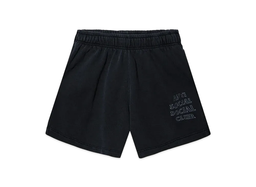 ANTI SOCIAL SOCIAL CLUB Major #1 Tear Into Silence Collegiate Vintage Short "Faded Black"
