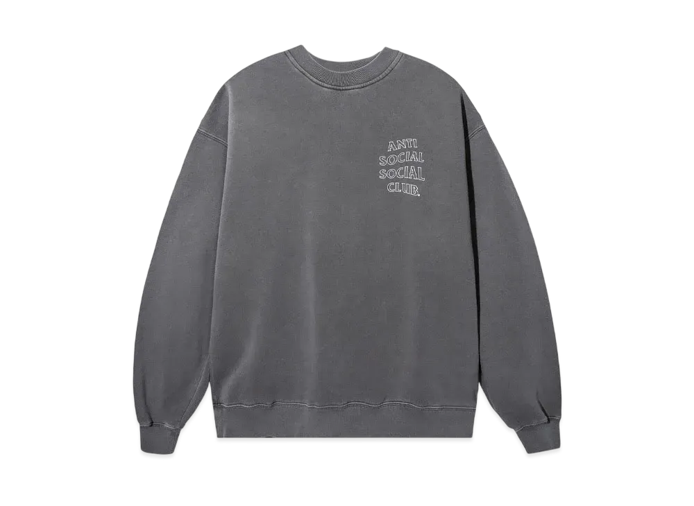 ANTI SOCIAL SOCIAL CLUB Major #1 Tear Into Silence Collegiate Vintage Crew "Faded Grey"