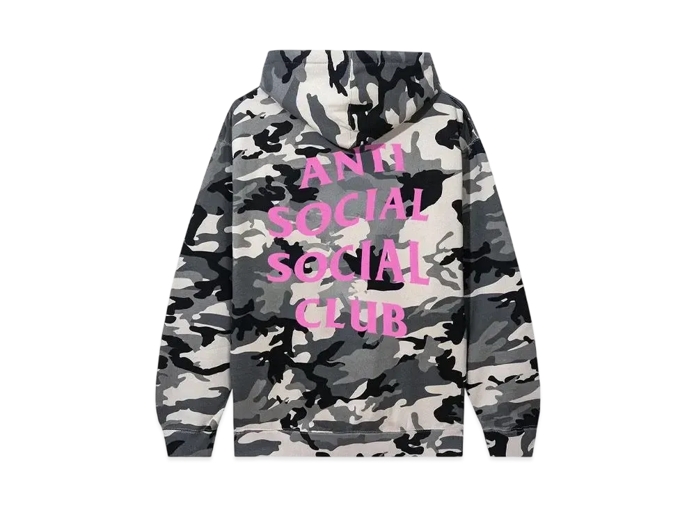 ANTI SOCIAL SOCIAL CLUB Major #1 Tear Into Silence Not Guildan Hoodie "Snow Camo"