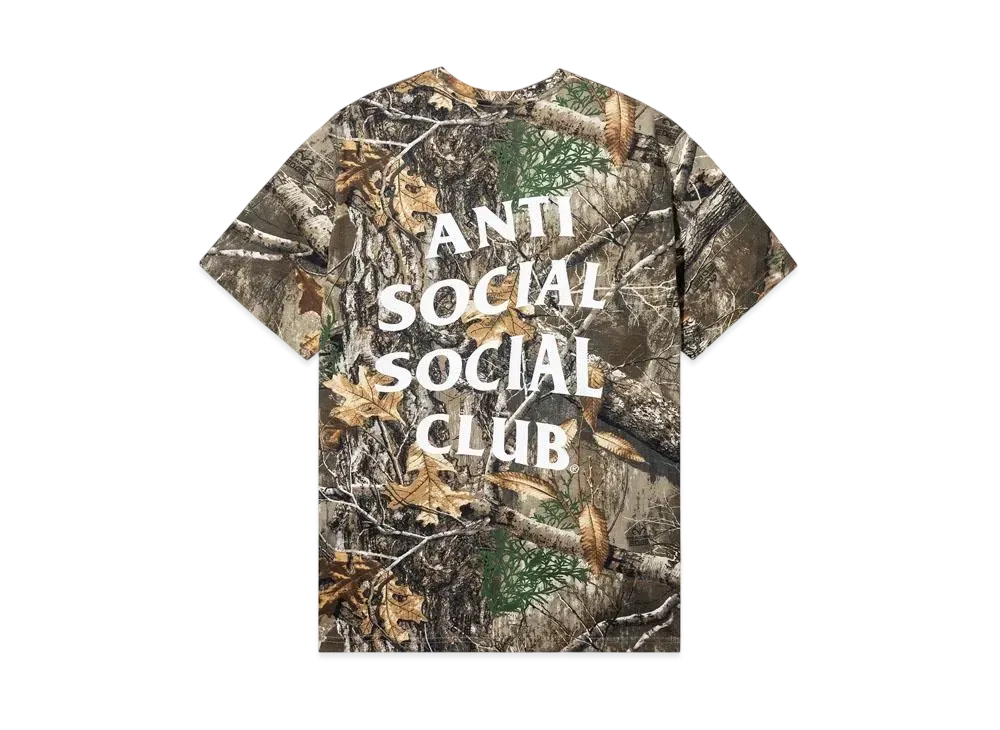 ANTI SOCIAL SOCIAL CLUB Major #1 Tear Into Silence Real Tree Mind Games Tee "Realtree Edge"