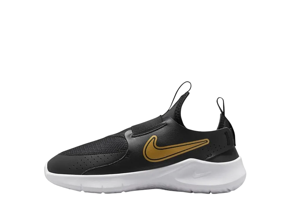 ナイキ GS フレックスランナー3 "ブラック/ホワイト/メタリックゴールド" (キッズ)