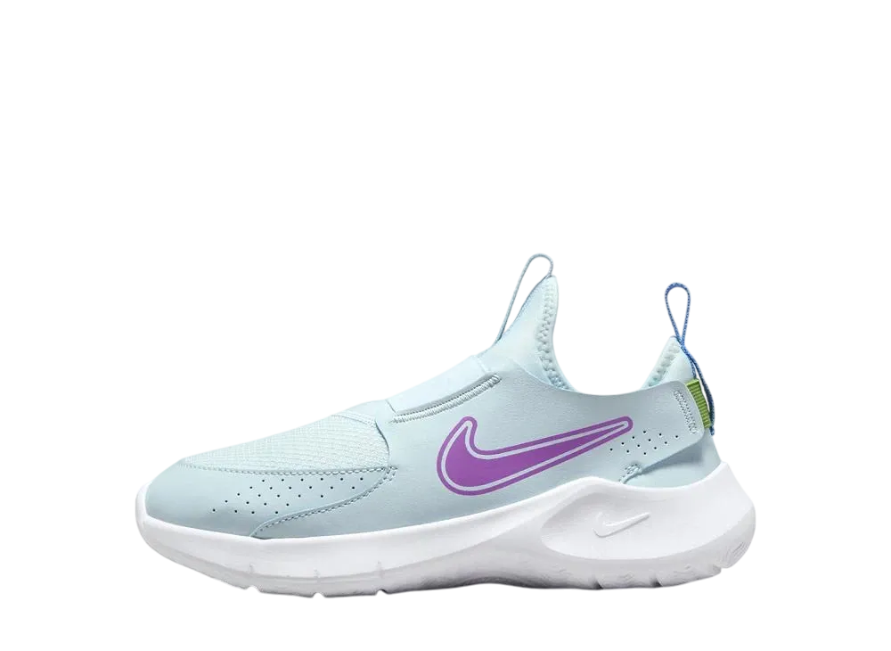 ナイキ GS フレックスランナー3 "グレイシャーブルー/ユニバーシティブルー/クロロフィル/ハイパーバイオレット" (キッズ)