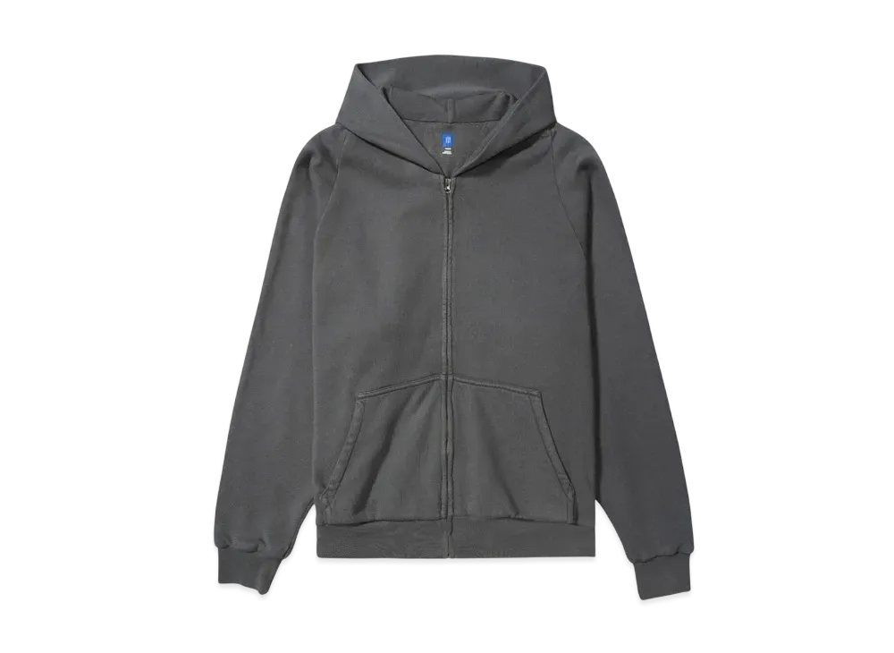 YEEZY GAP Doubleface Wide Silhouette Zip Up Sweat Hoodie "Dark Grey"