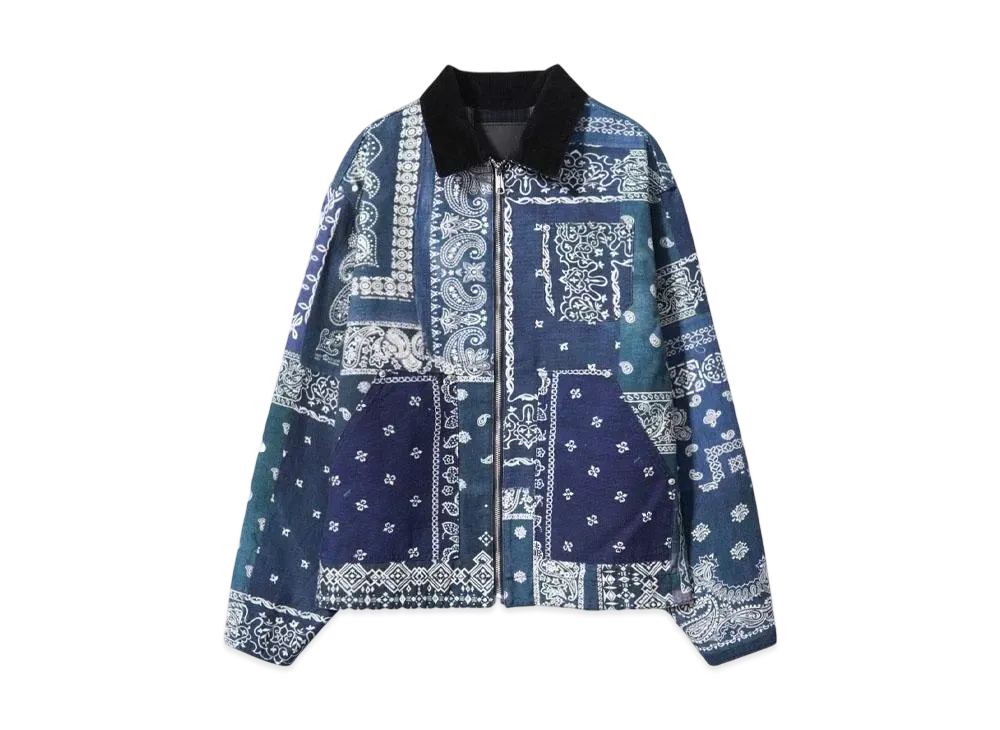 MIYAGIHIDETAKA Bandana Jacket "NAVY"