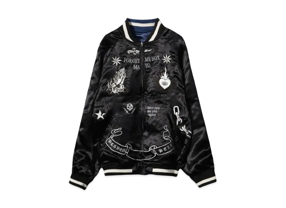 MAYO EAGLE THUNDER EMBROIDERY REVERSIBLE SOUVENIR JACKET "BLACK"