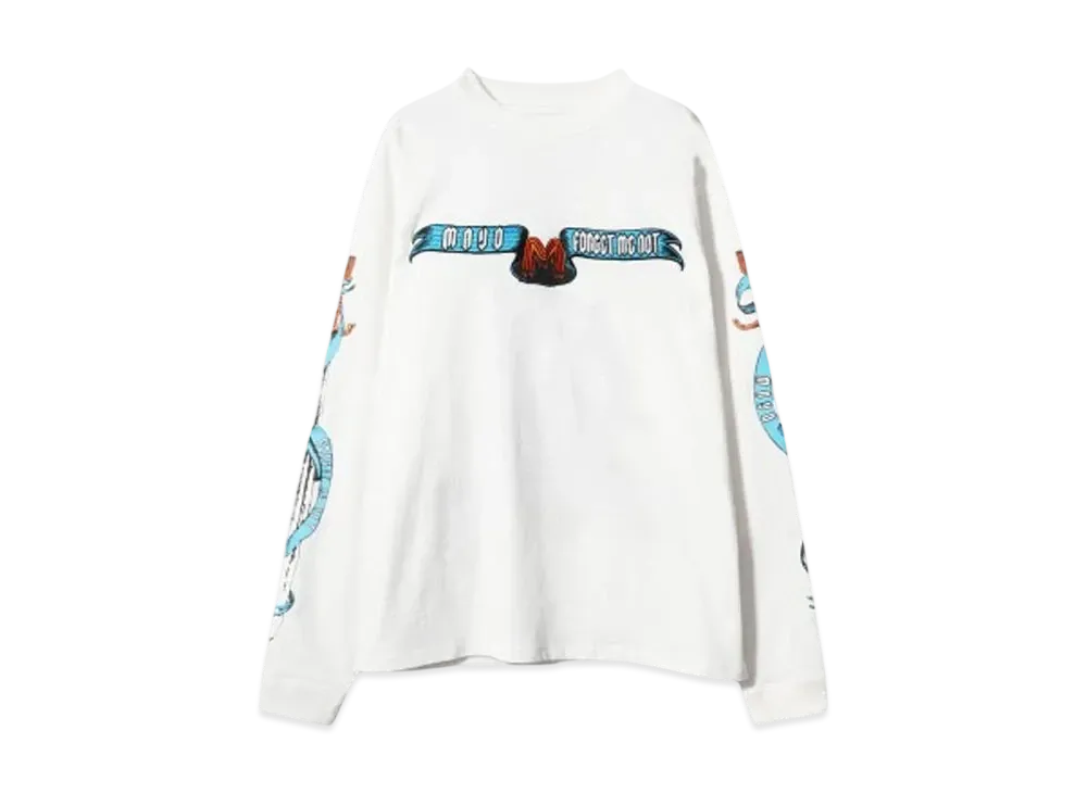 MAYO SKULL SWORD EMBROIDERY LONG SLEEVE TEE "WHITE"