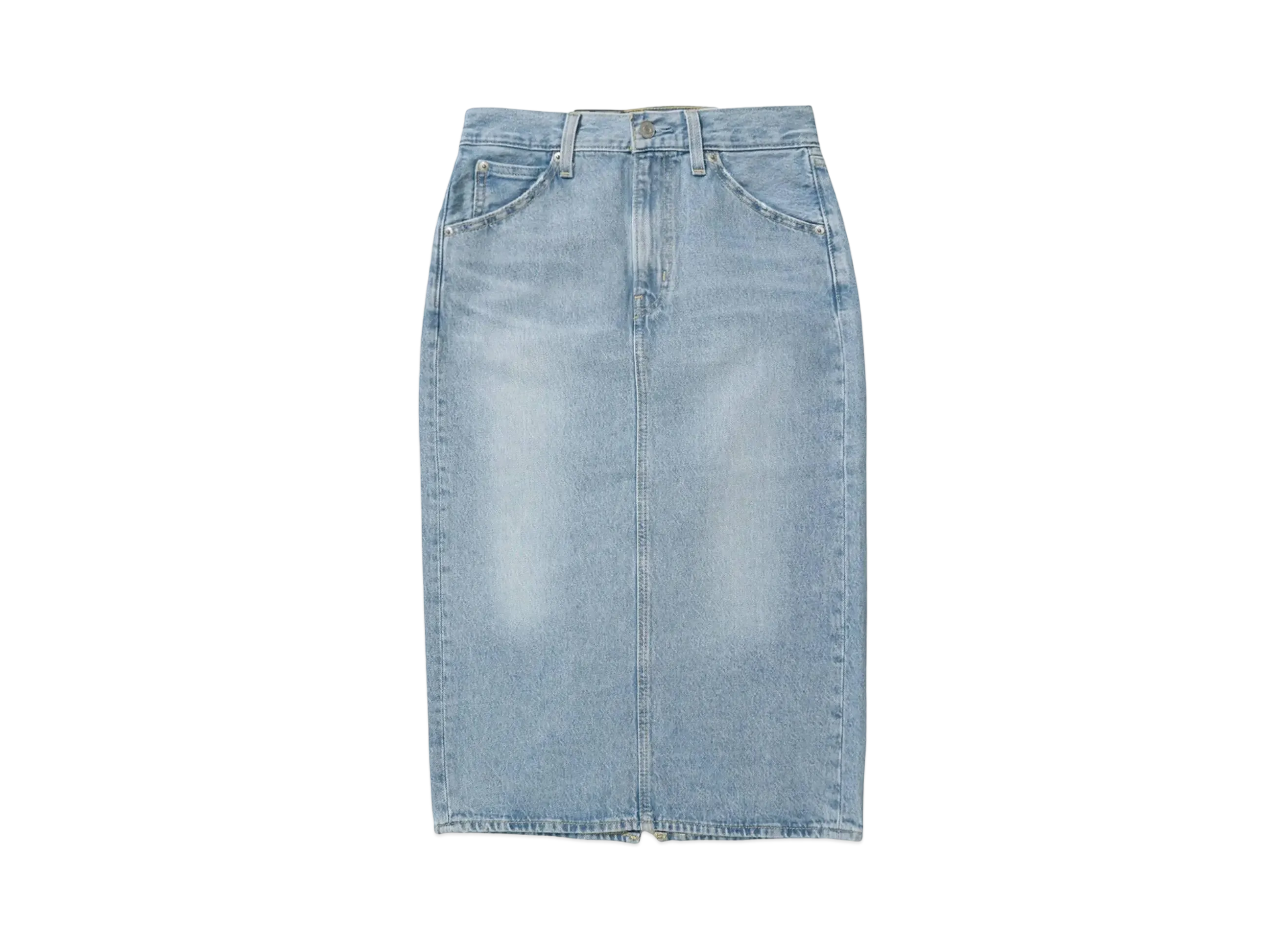 LEVI'S HR BACK SLIT SKIRT "RIVETING CLEAN HEM"