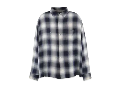SAINT Mxxxxxx x LASTMAN Check Shirt Rayon "Navy"